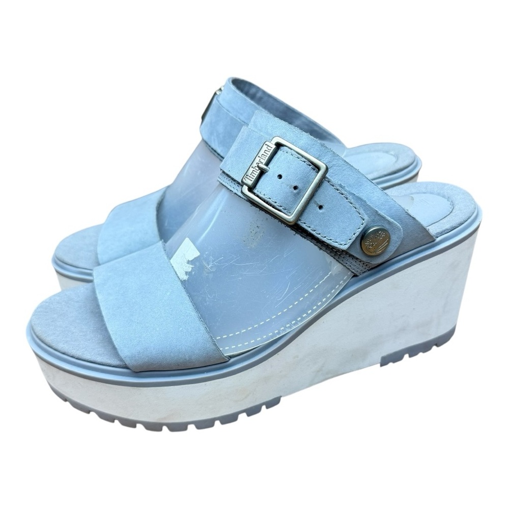 Timberland Koralyn Platform Wedge Sandals Womens Size  7.5 M gray Nubuck